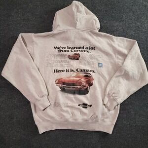 GM‎ Brand Chevrolet Camaro Hoodie Size Medium Gray  American Muscle Sportscar